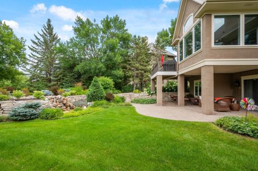 The large patio offers covered and uncovered areas to enjoy.
