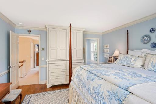 Custom built-in armoire and crown molding