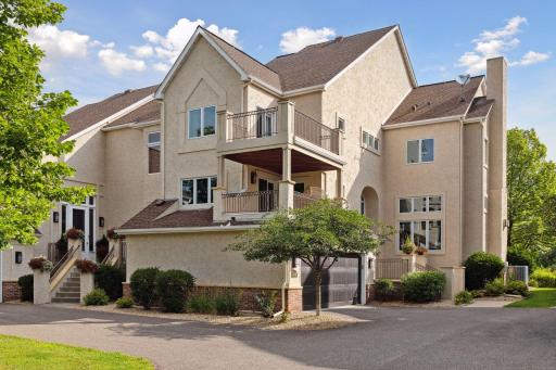 Front entrance and two car attached garage