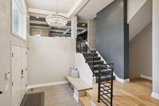Foyer facing family room/study with large balcony.