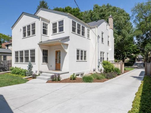 Addition includes, hockey/sport-court in lower level with custom Finn Sisu sauna, main floor mudroom with custom cabinets and modern tile, increased the family room and expanded the vaulted primary suite on the upper level.