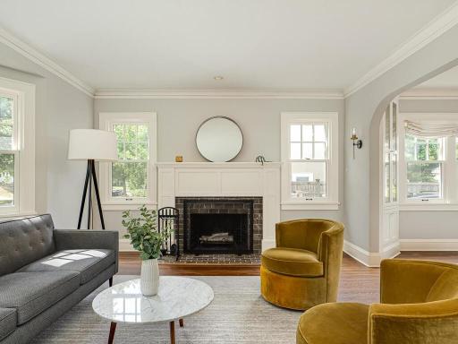 Sconce accent lighting, hardwood floors and freshly painted. High quality Marvin windows throughout.