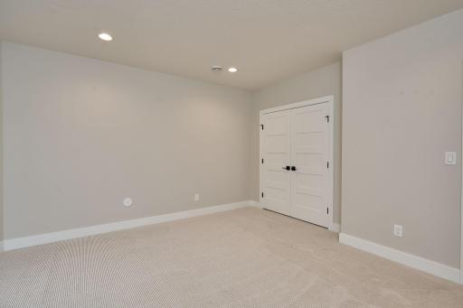 Lower level bedroom with ample closet space