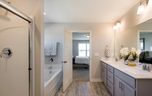 Imagine relaxing in the soaking tub!