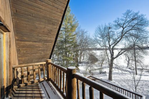 Stunning view out the master bedroom with balcony
