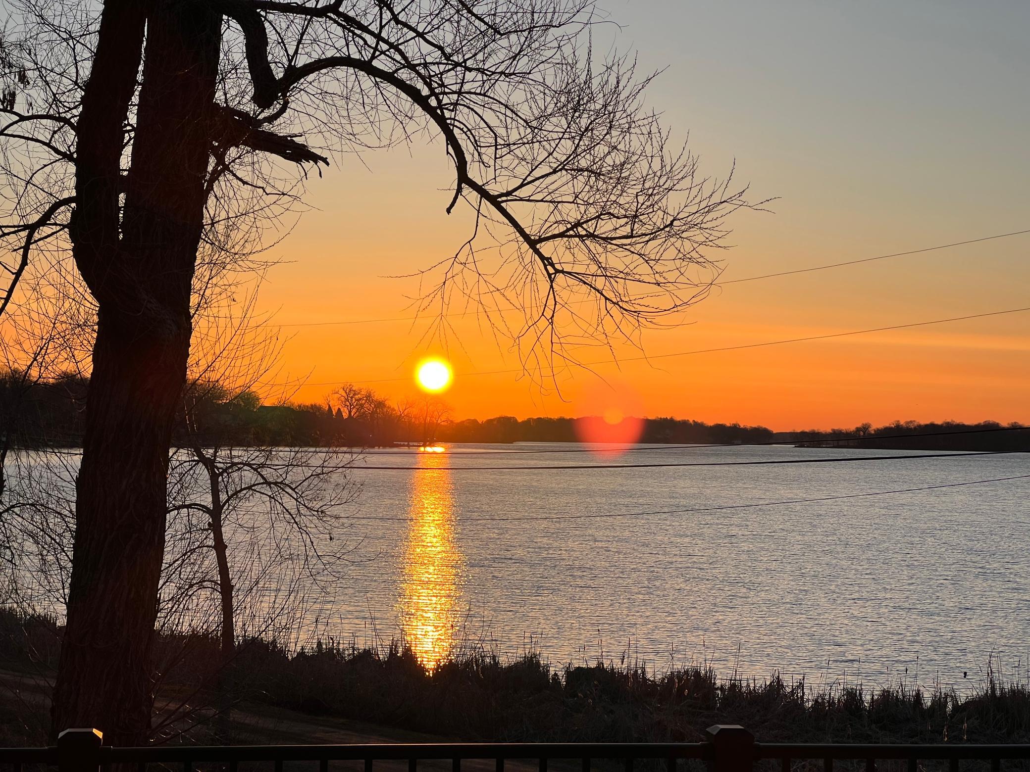 View of Phelps Bay from covered porch