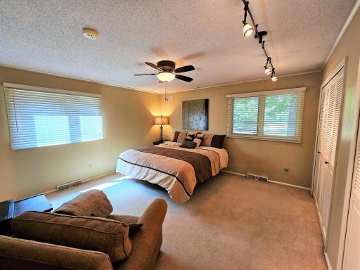 The primary suite has a gorgeous view, amazing breezes, and plenty of space. Their is a large amount of closet space!
