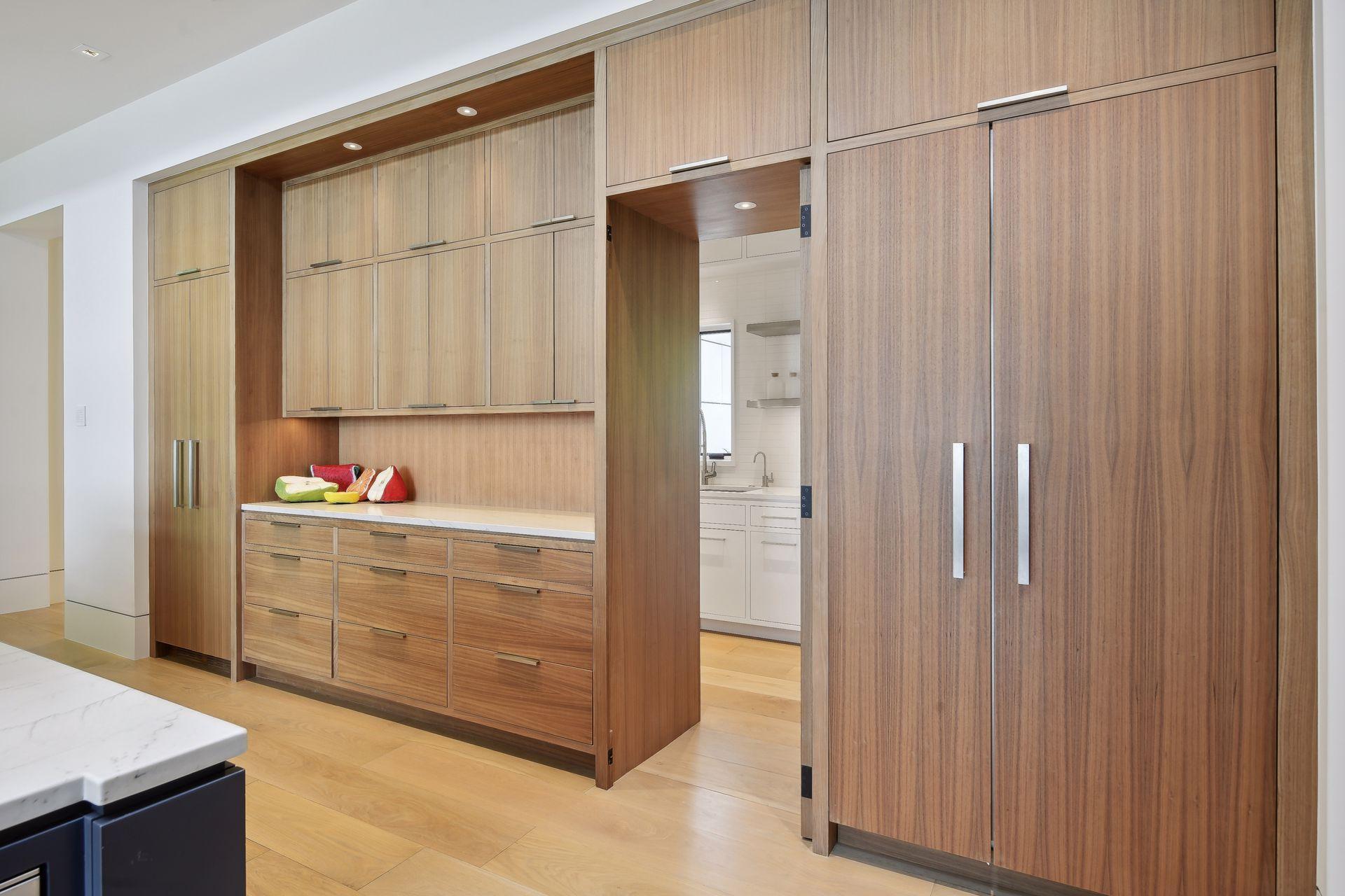 Pantry entrance from kitchen