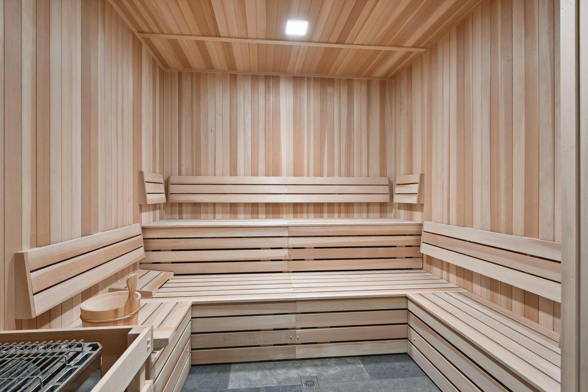 Large sauna in spa