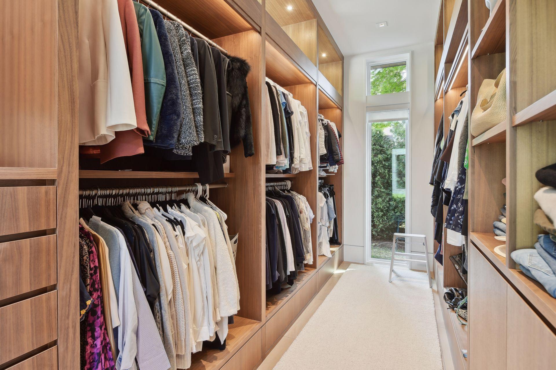Beautiful day lit closet