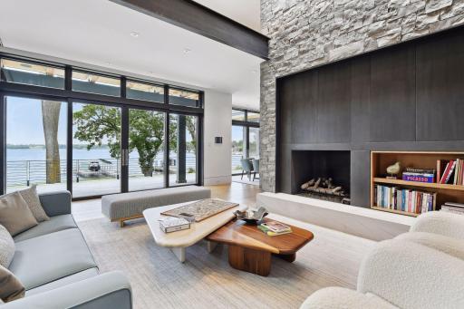 Fireplace can be gas or wood burning