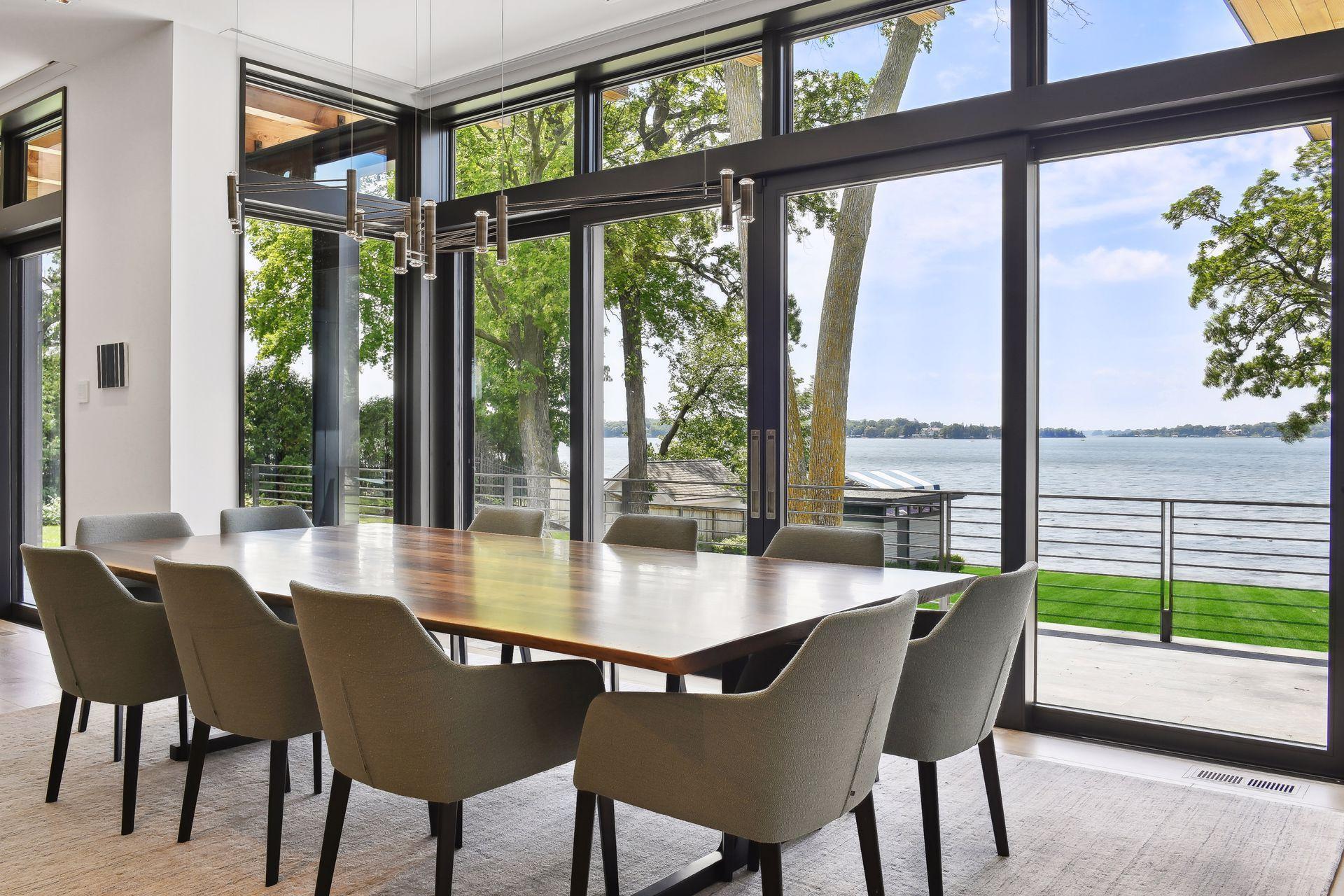Dining area allows for a large table and amazing west views
