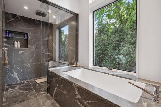 Soaking tub and large walk in shower
