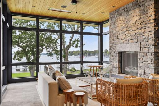 Screens or glass with heat sources and fabulous views