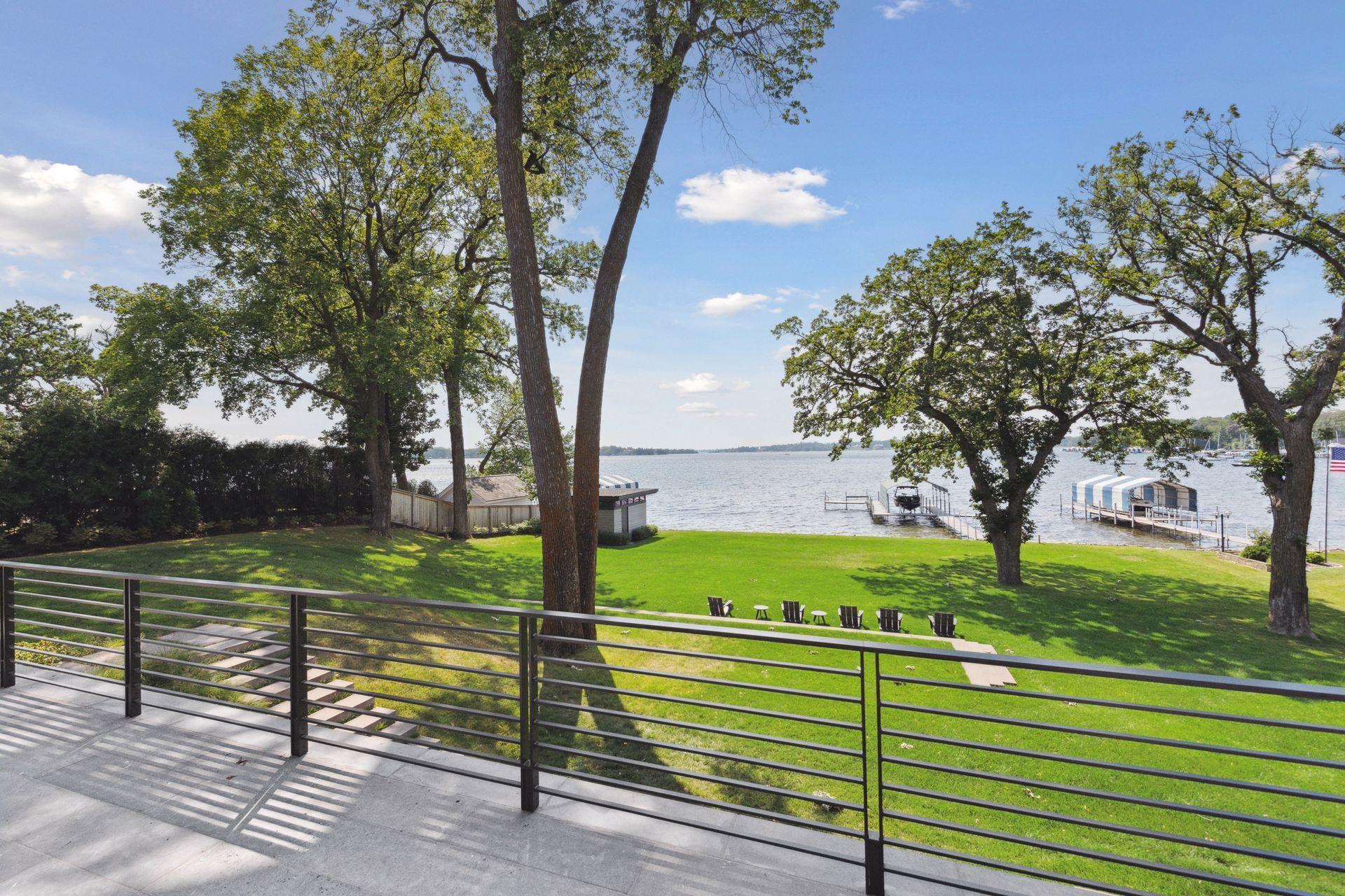 Stone terraces off all main level living areas