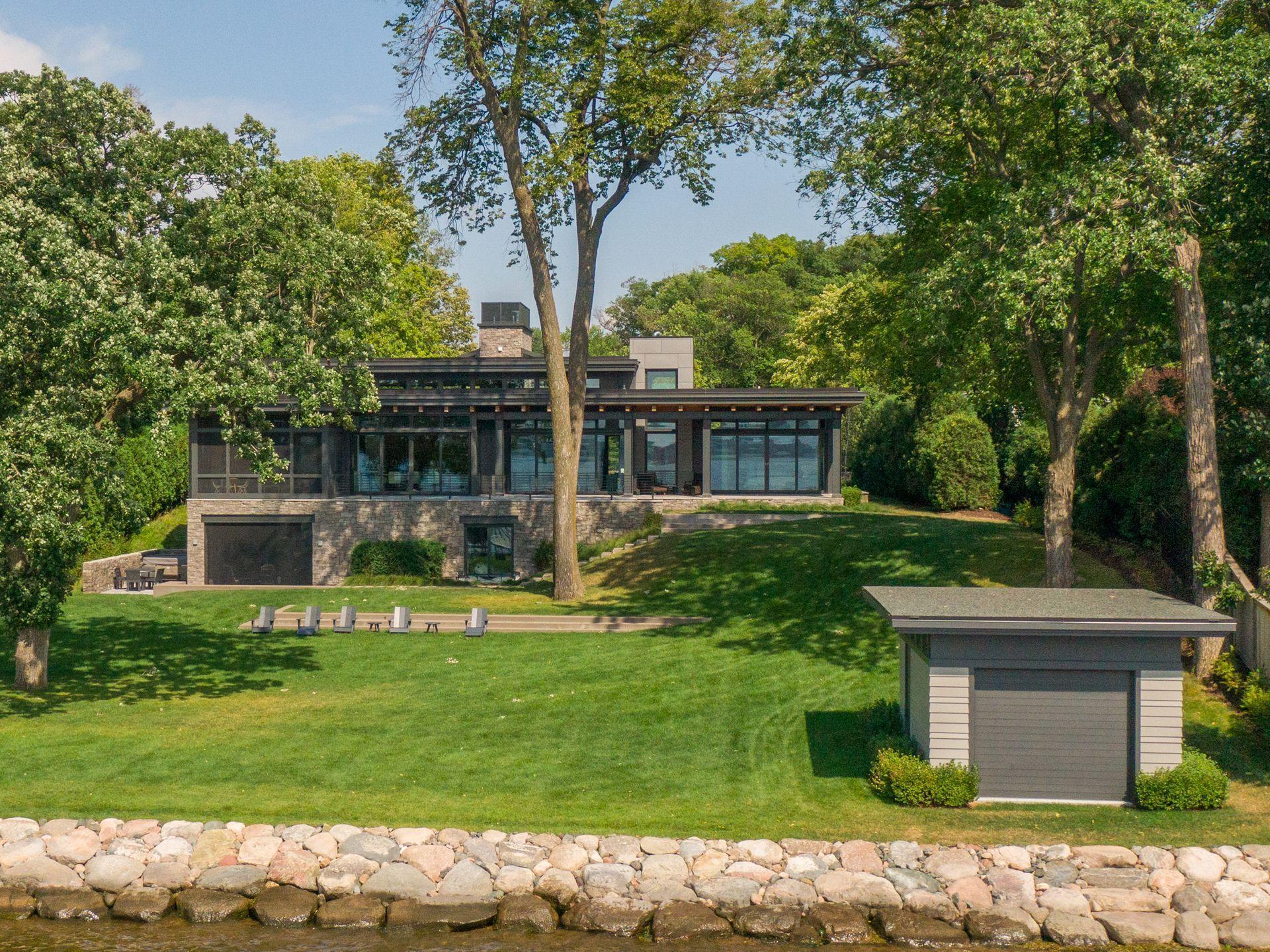 Rip Rap shoreline and a sandy beach