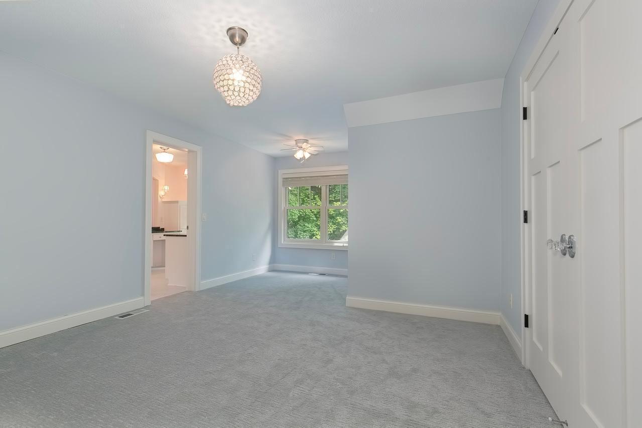 Upper level bedroom into bathroom