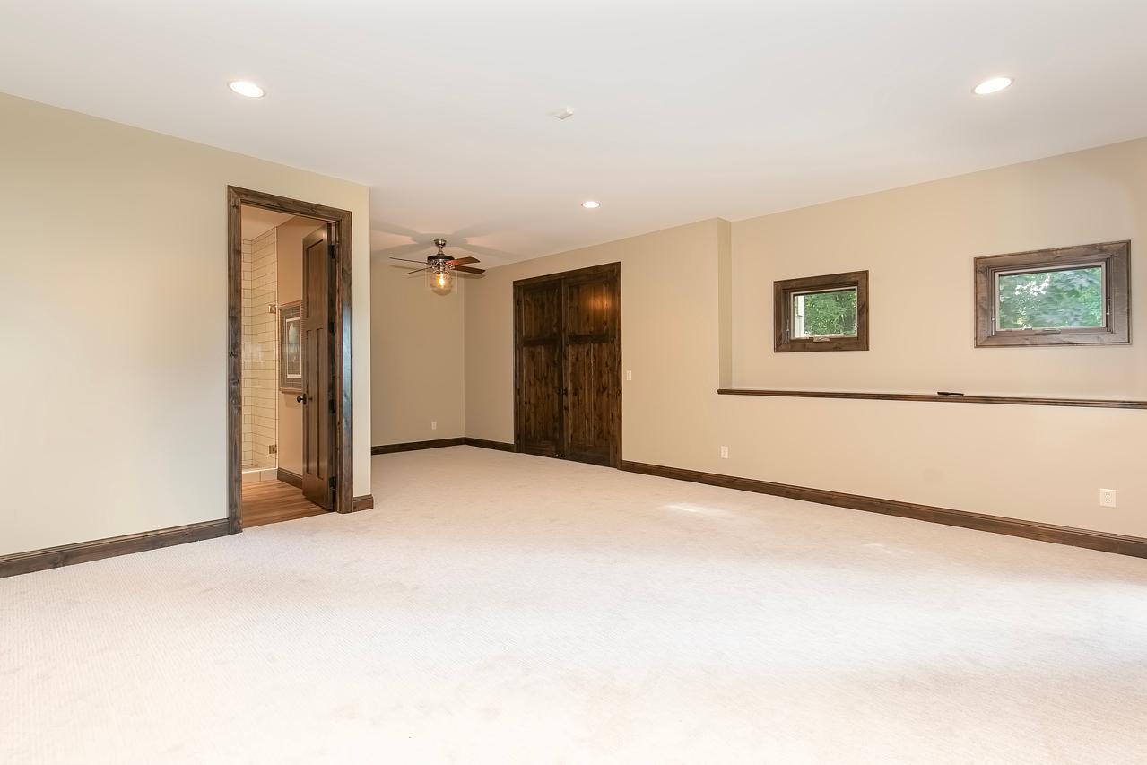 Large lower level bedroom
