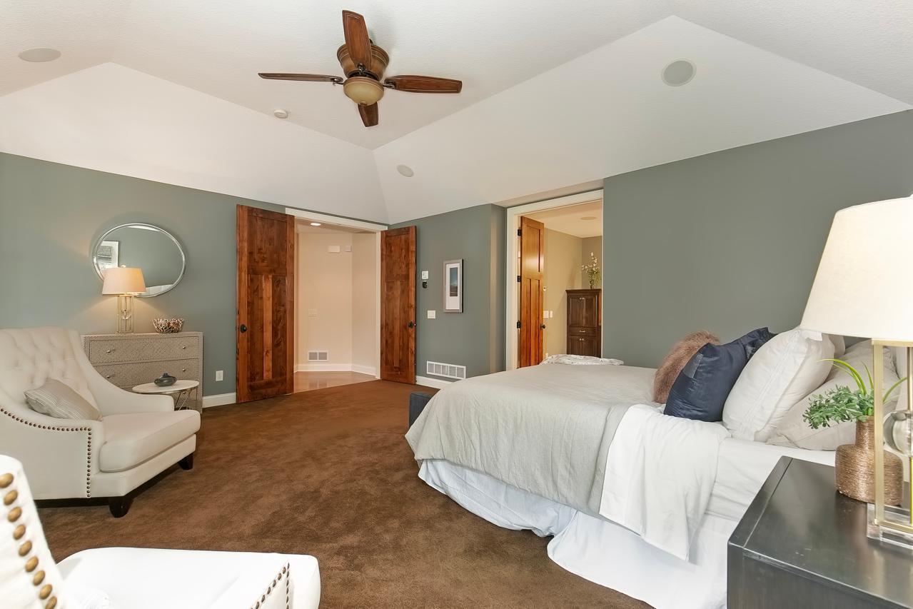 Primary bedroom into bathroom