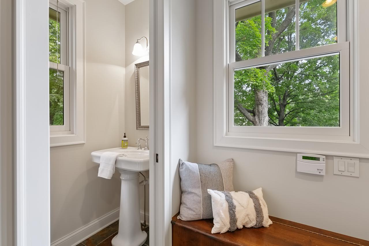 Back hall bathroom off kitchen
