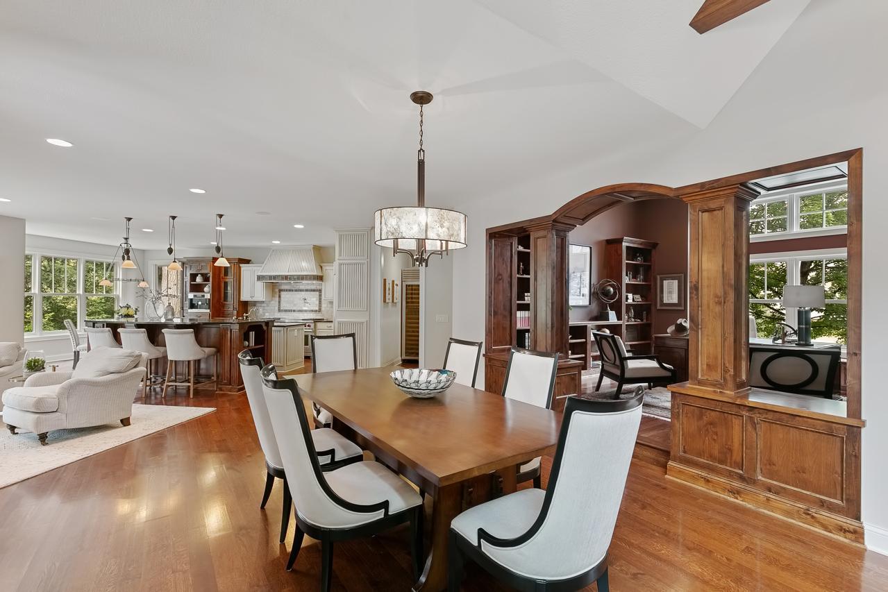 Dining room to office and kitchen