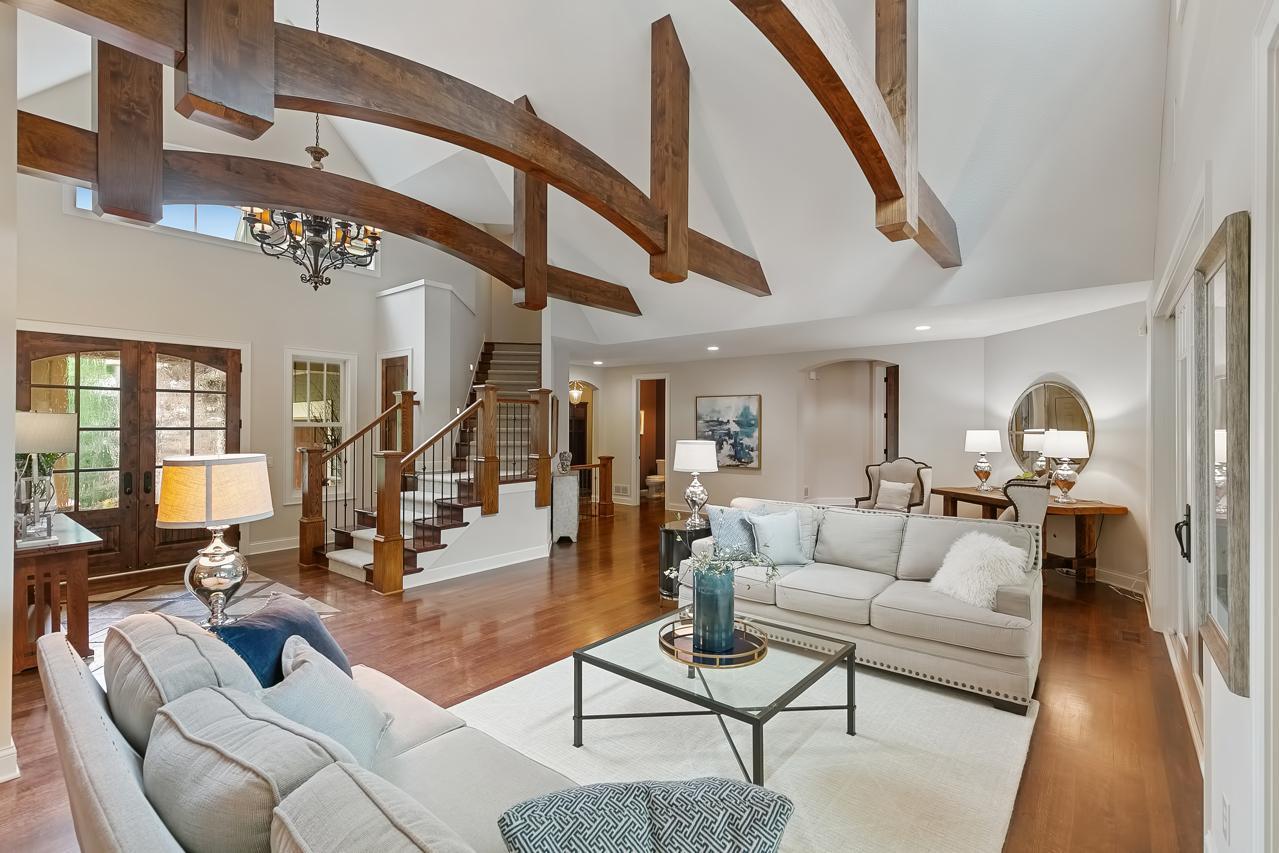 Living room to upper level