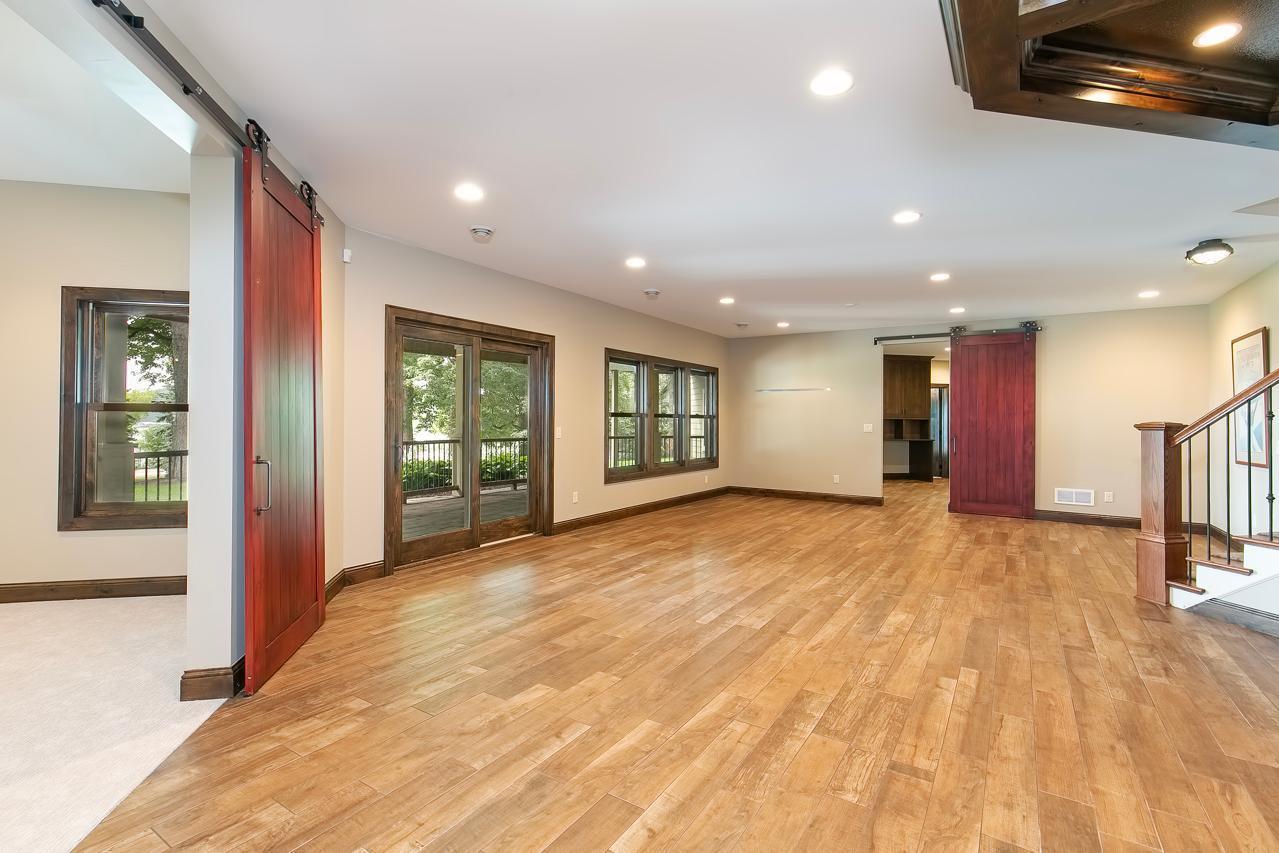 Lower level walk out to yard/lake views