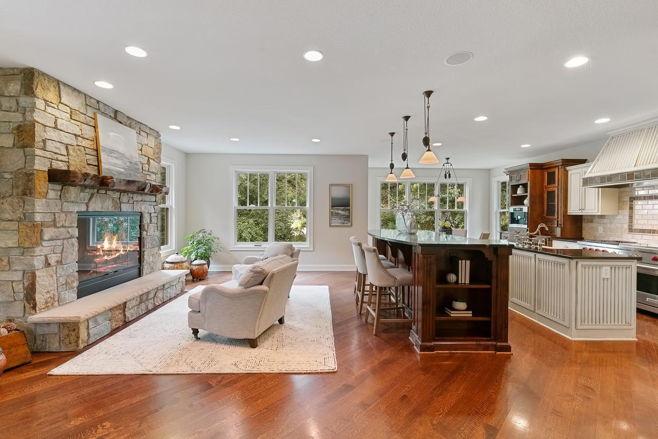 Kitchen island/hearth area