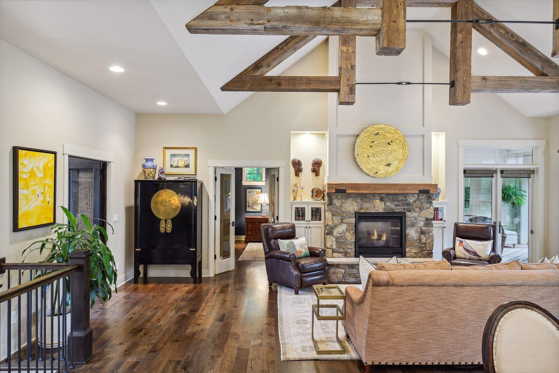 Above fireplace wired for TV