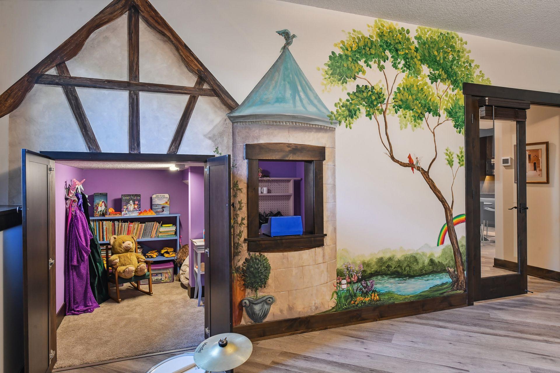 enchanting under stair playroom
