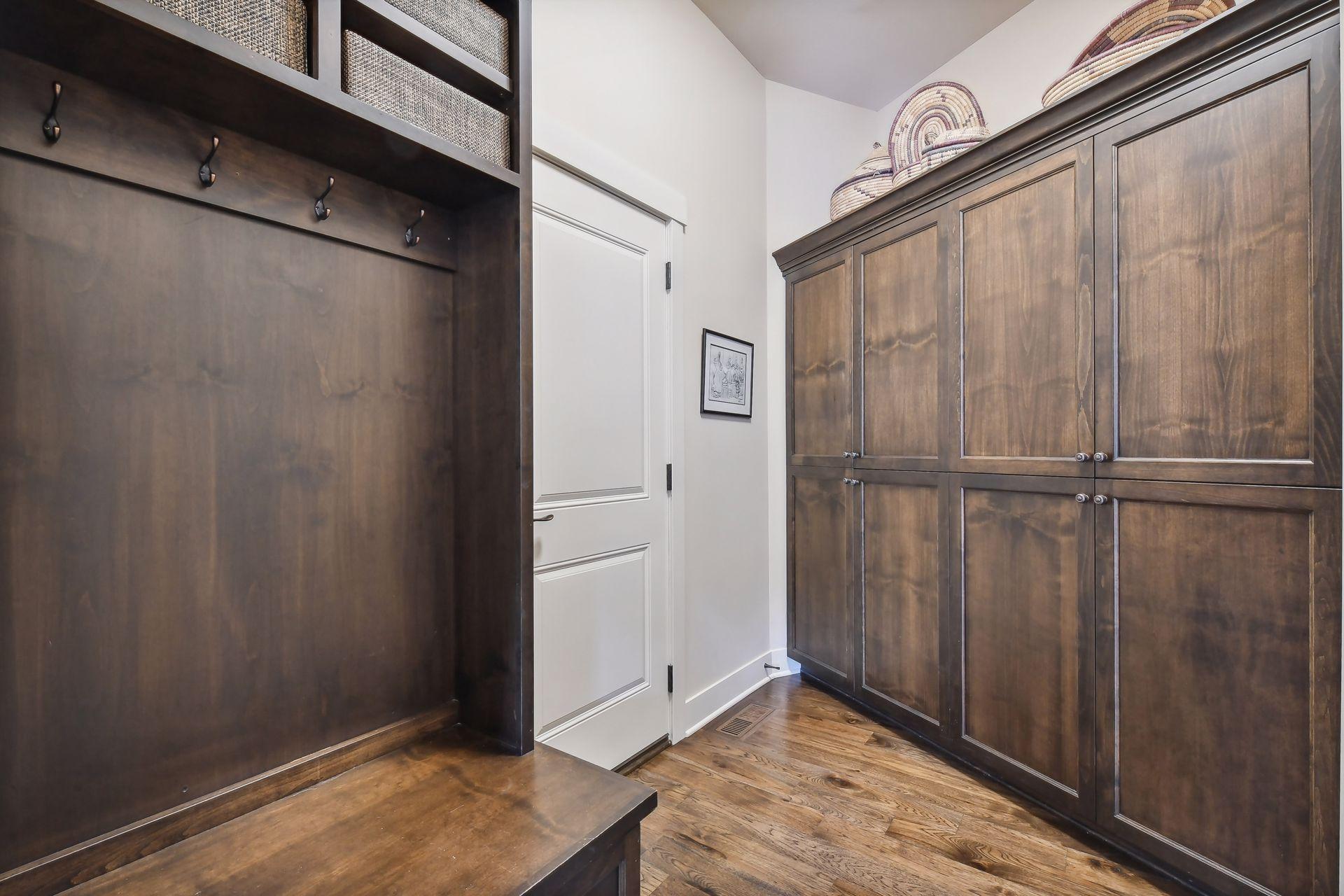 Spacious back entry to garage...Lots of storage!