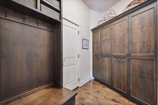 Spacious back entry to garage...Lots of storage!
