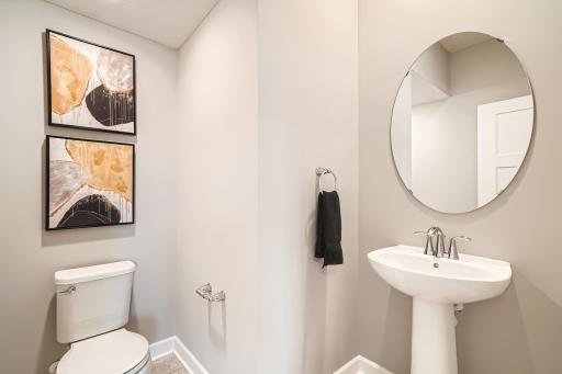 Powder Room- Model home pictured with the same floorplan.