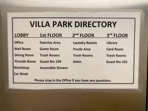 Location of shared amenities