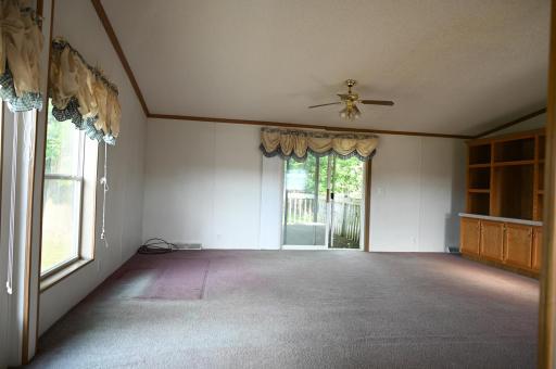 Living room patio door to deck