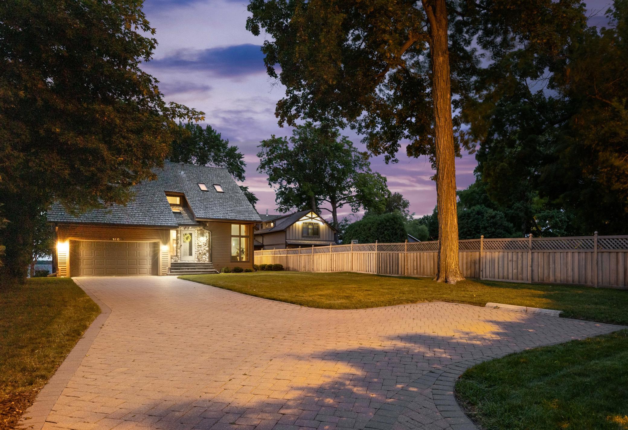 Long brick paver drivway