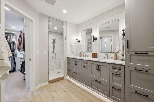 Completely remodeled master bathroom/closet (2022)