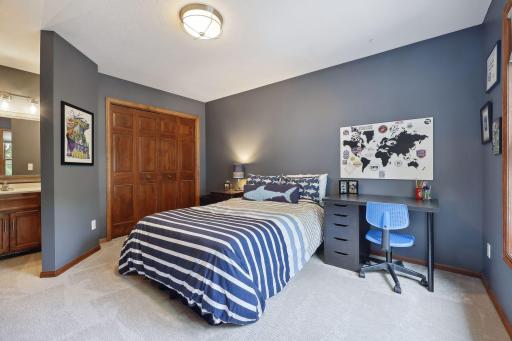 Jack and Jill bedroom- each room has private vanity/sink in room with shared bathroom between