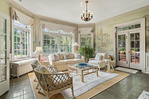 Romantic Tiled Sunroom with Original Frieze from 1920!!!