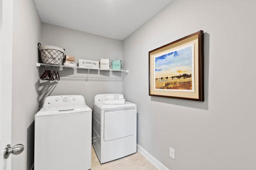 Laundry Room-Photos are of a decorated model home and finishes will vary.