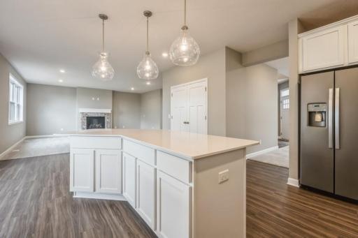 The Springfield boats a very unique center island! Photos of actual home for sale.