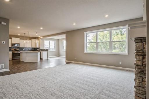 Living room overlooks kitchen and morning room addition - photos of home for sale!!