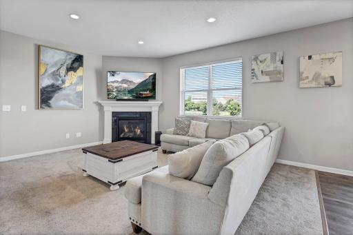 Cozy living room with fireplace