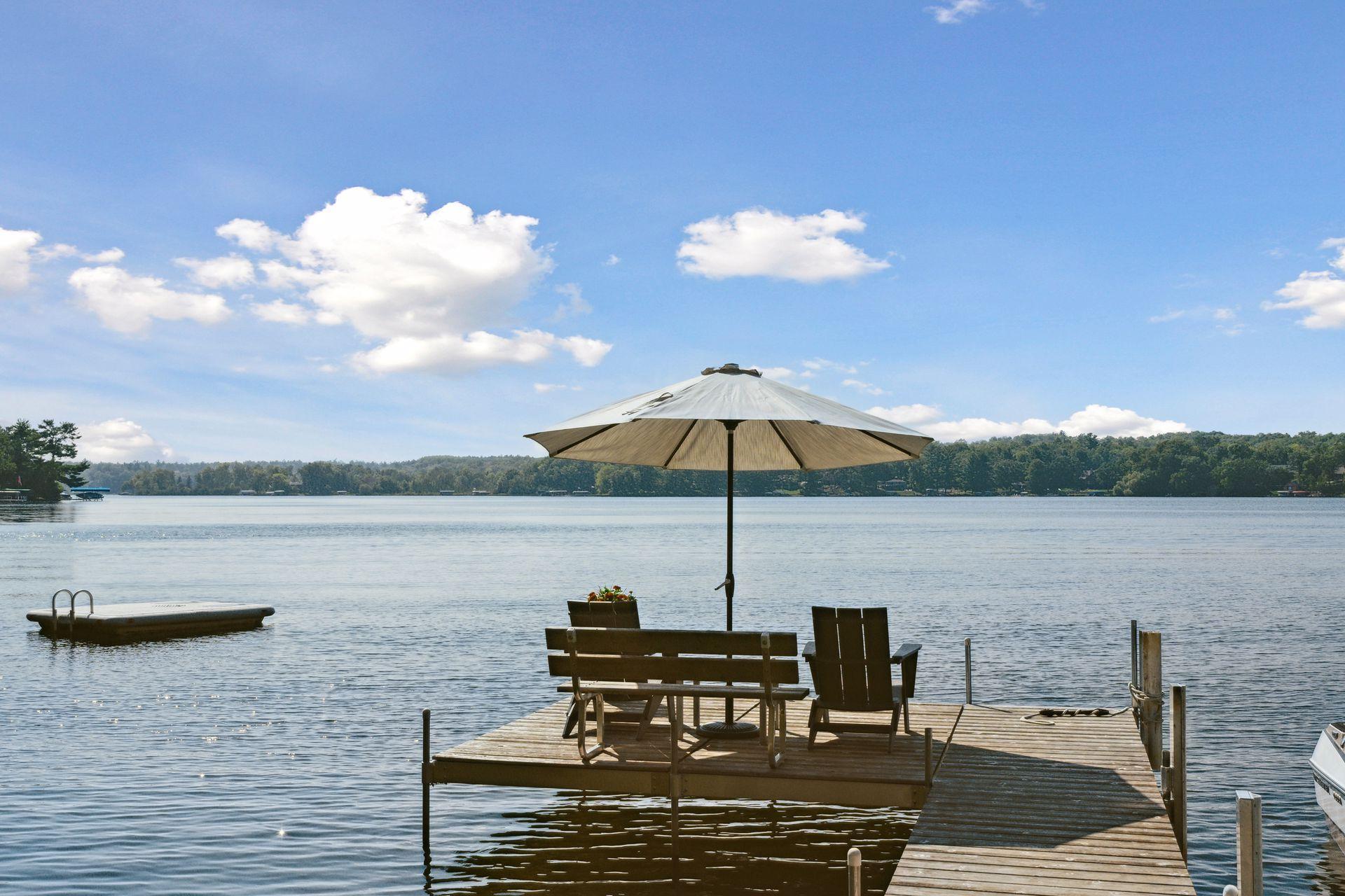 Lazy days on the lake with pristine lakeshore and sunsets