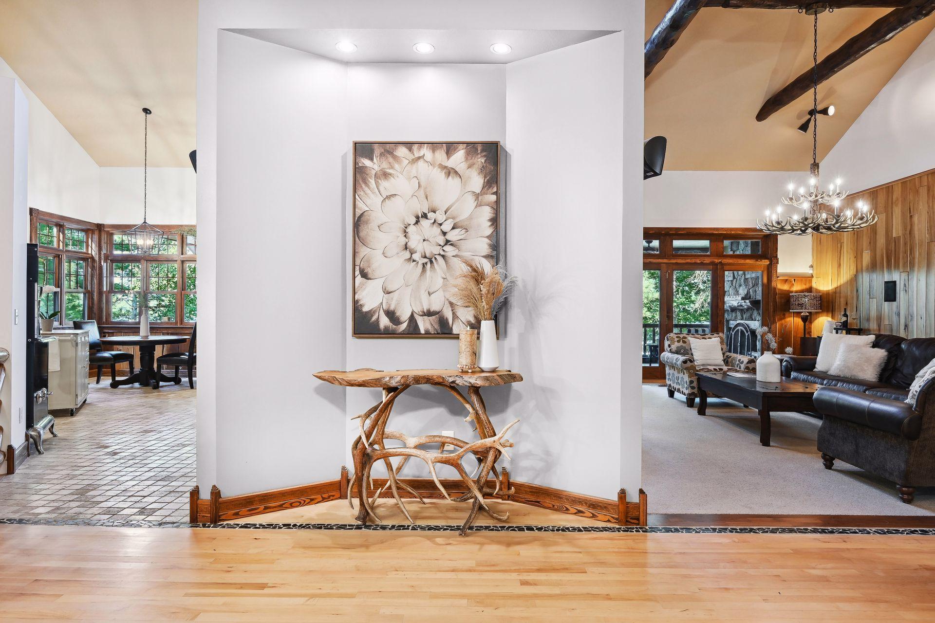 Welcome to the lake! Enter into the entryway where the lake beckons you to come in further.