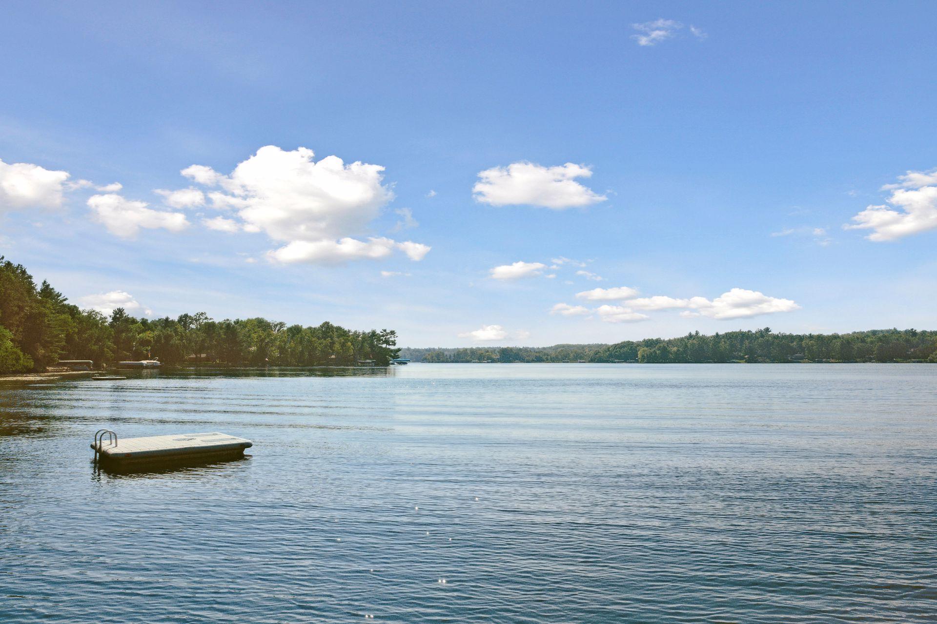 Blue skies, clear water, towering white pines, and protection from the wind...Upper Gull Lake is one of the most coveted lakes on the chain.