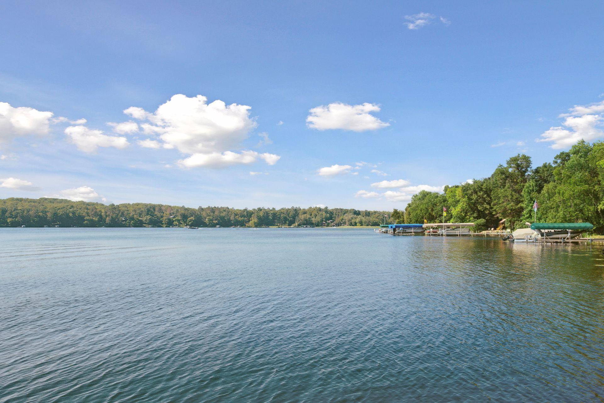Upper Gull Lake is an expansive lake with channels on either side connecting you to bars, restaurants, and other lakes on the chain!