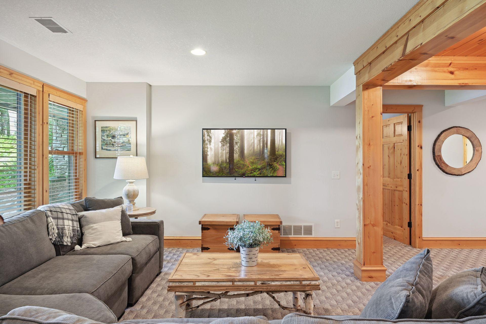 Head downstairs to the fully finished lower level that walks out to the backyard.