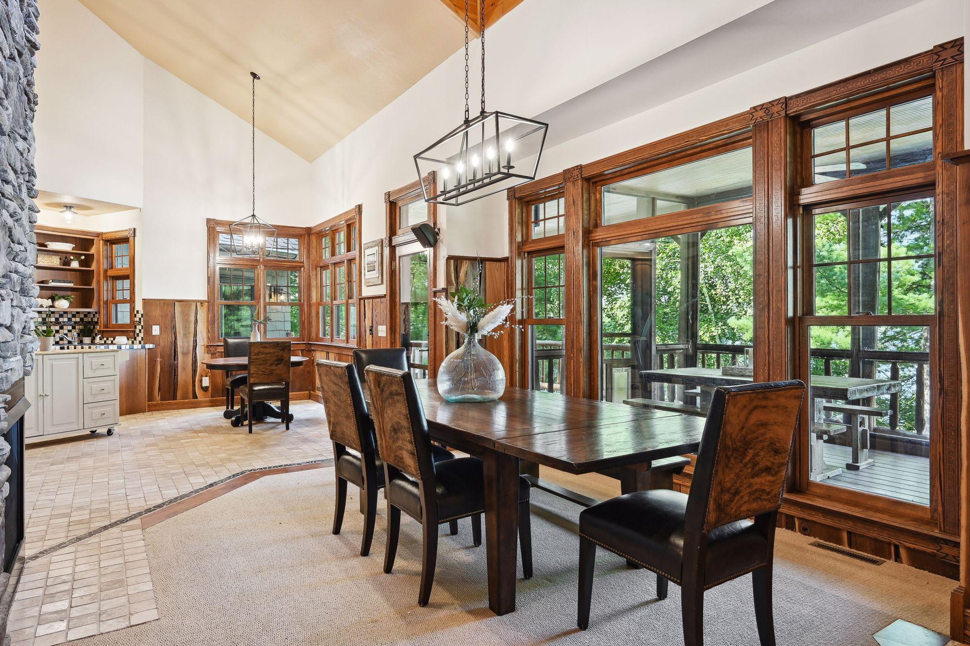 Casual dining room has space for all your friends and family.
