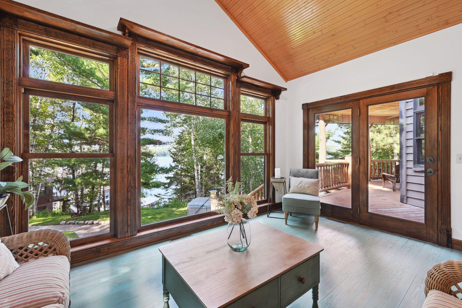 When it's time to hit the lake, step out from your own suite onto the deck for easy access to the lake. Please note...deck was being refinished in this picture.